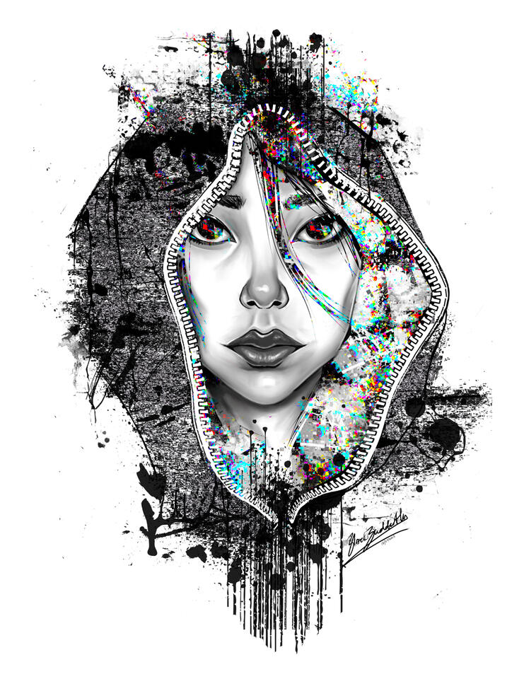 Raine Kazama Digital Art (Procreate) Re-draw of character created in middle school.