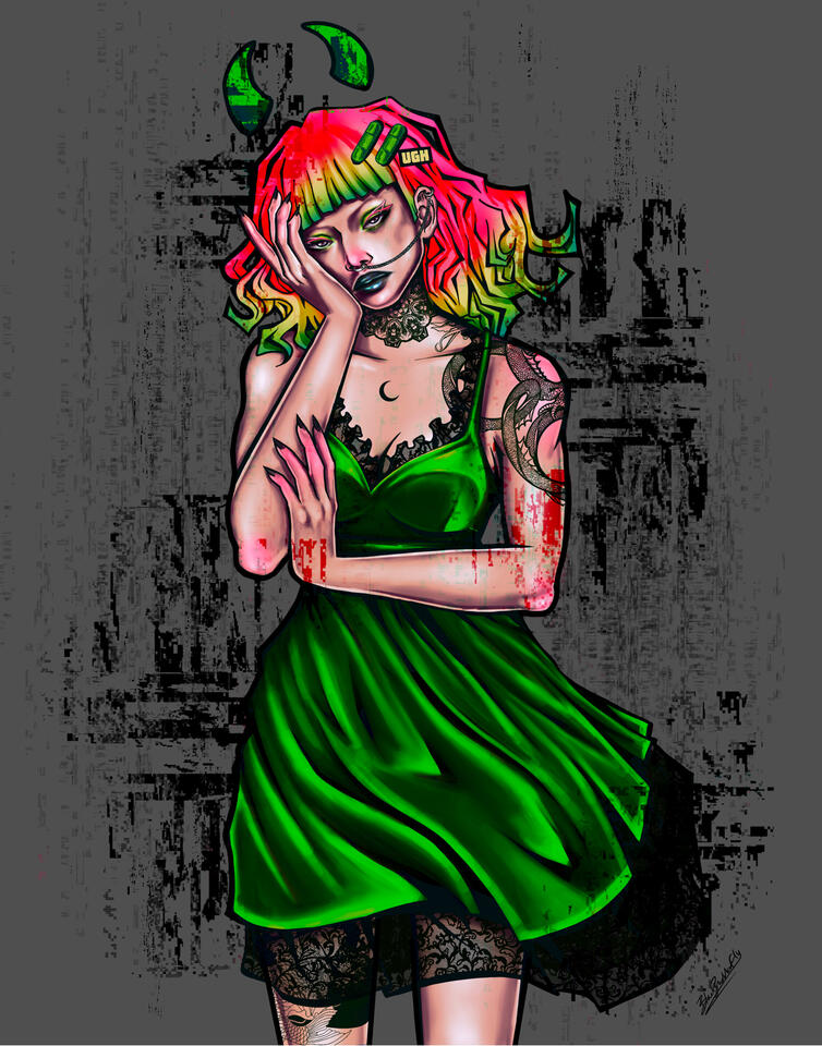 Envy Demon Digital Art (Procreate)